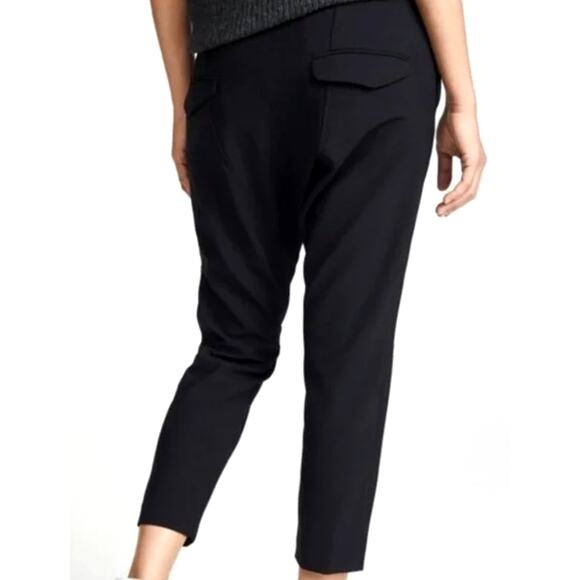 NEW Nili Lotan 8 Slouchy WOOL Drawstring Delancy Pants Elastic Waist Paris Black - Picture 4 of 8